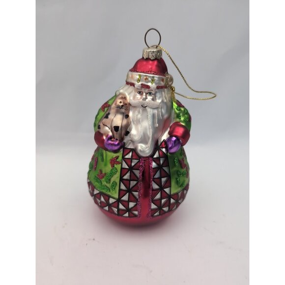 Jim Shore Other - JIM SHORE CHRISTMAS DASHAWAY SANTA & CAT ORNAMENT 2012 NIB...
